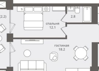 Продается 2-комнатная квартира, 50.3 м2, Калининградская область