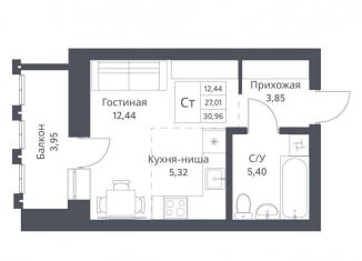 Продается 1-ком. квартира, 31 м2, Новосибирск, Игарская улица, 5