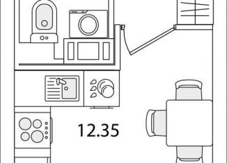 Продажа квартиры студии, 18.1 м2, Санкт-Петербург, метро Проспект Ветеранов, улица Тамбасова, 5Н