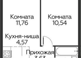 Продаю 1-ком. квартиру, 34.4 м2, Московская область