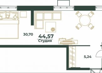 Квартира на продажу студия, 44.6 м2, Хабаровский край