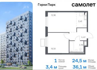 Продаю 1-комнатную квартиру, 36.1 м2, Московская область, жилой комплекс Горки Парк, к4.1