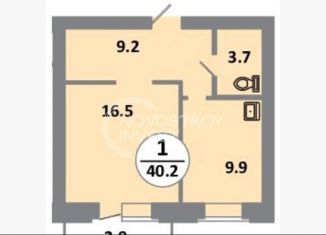 Продам 1-ком. квартиру, 40.2 м2, Красноярский край, проспект 60 лет Образования СССР, 48