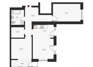 Продается трехкомнатная квартира, 70.9 м2, Новосибирск, Заельцовский район