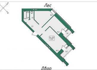 Продается 2-ком. квартира, 51.6 м2, Томская область, Нижний переулок, 51