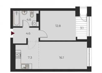 Продаю двухкомнатную квартиру, 47 м2, Новосибирск