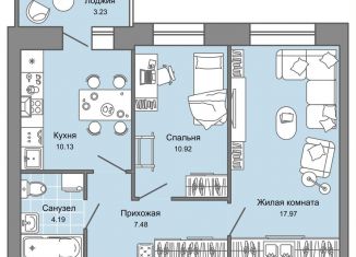 Продаю 2-ком. квартиру, 52 м2, Ульяновск, ЖК Центрополис, жилой комплекс Центрополис, 5