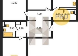 3-ком. квартира на продажу, 87.9 м2, Воронеж, улица Шишкова, 140Б/16