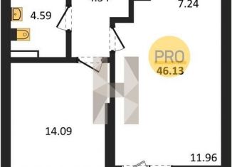 Продается однокомнатная квартира, 46.1 м2, Ростов-на-Дону, ЖК Новый Горизонт