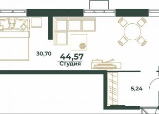 Продаю квартиру студию, 44.6 м2, Хабаровский край