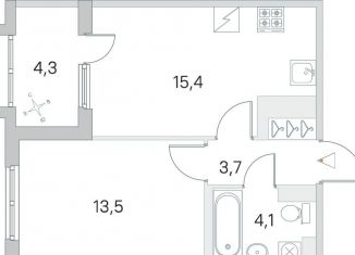 Продам 1-ком. квартиру, 40.5 м2, Санкт-Петербург