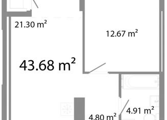 Продается 2-комнатная квартира, 43.7 м2, Челябинск