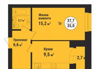 Продам 1-ком. квартиру, 37.7 м2, Тамбовская область, улица имени С.И. Савостьянова, 12