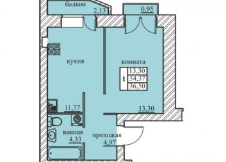 Продается 1-комнатная квартира, 36.5 м2, посёлок Красный Бор, Большая Заозёрная улица, 35