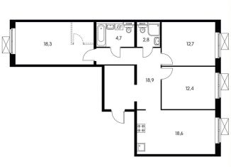 Продажа 3-комнатной квартиры, 87.6 м2, Одинцово, жилой комплекс Одинцово-1, к1.25.1