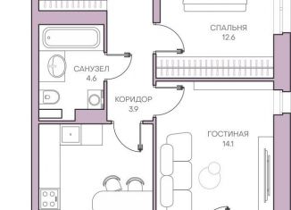 Продам двухкомнатную квартиру, 59.3 м2, Пенза, Ленинский район, Революционная улица, с34