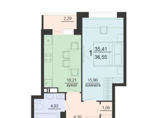 Продается однокомнатная квартира, 36.6 м2, Воронеж, Железнодорожный район, улица Богдана Хмельницкого, 45А