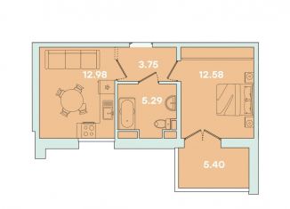 Продаю квартиру свободная планировка, 40 м2, Иркутск, улица Петрова, 16