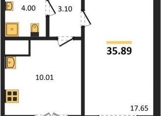 Продам 1-комнатную квартиру, 35.9 м2, Воронеж, Цимлянская улица, 10В, Левобережный район