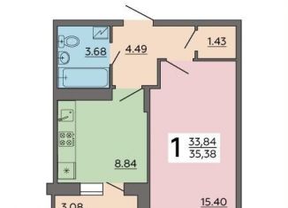 1-ком. квартира на продажу, 35.4 м2, Воронеж, Острогожская улица, 164