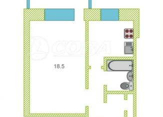 Продам 1-комнатную квартиру, 33.1 м2, Тюмень, Станционная улица, 18А, Восточный округ