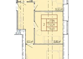 Продается 2-ком. квартира, 54.3 м2, Костромская область