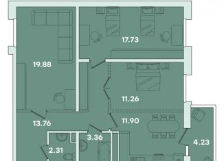 Продается 3-комнатная квартира, 84.4 м2, Иркутск, улица Петрова, 16