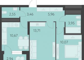 Продается двухкомнатная квартира, 51.8 м2, Екатеринбург, метро Чкаловская, улица Академика Парина, 27