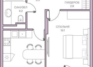 Продается 1-комнатная квартира, 48.5 м2, Пенза, Ленинский район, Революционная улица, с34