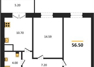 Продажа 2-ком. квартиры, 56.5 м2, Воронеж, Цимлянская улица, 10В