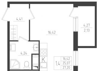 Продаю квартиру студию, 25.1 м2, Санкт-Петербург, улица Лермонтова, 15к2