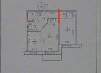 Продается 2-ком. квартира, 55.7 м2, Ижевск, Устиновский район, улица Архитектора П.П. Берша, 1