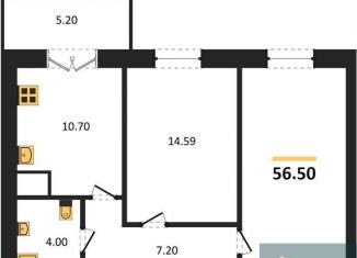 Продажа 2-комнатной квартиры, 56.5 м2, Воронеж, Цимлянская улица, 10В