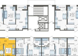 Продается 1-комнатная квартира, 35.8 м2, Краснодар