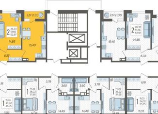 Продаю 2-комнатную квартиру, 53 м2, Краснодар