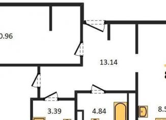 Продам 2-ком. квартиру, 81.5 м2, Новосибирск, метро Речной вокзал, Большевистская улица, 32/1