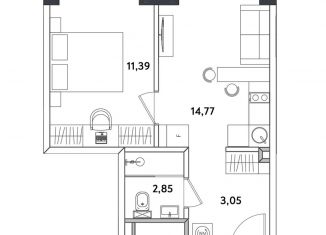 Продам 2-ком. квартиру, 32.7 м2, Москва, Окружной проезд, 10Б, ЖК Измайловский Парк