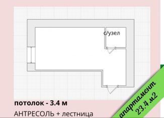 Продается квартира студия, 23.4 м2, Москва, улица Земляной Вал, 65