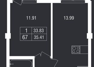 Продается однокомнатная квартира, 35.4 м2, посёлок городского типа Гурзуф