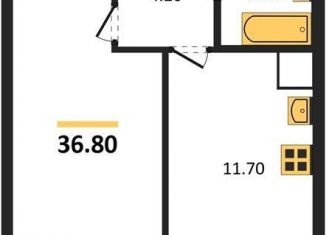 Однокомнатная квартира на продажу, 36.8 м2, Новосибирск, улица Бородина, 54, Кировский район