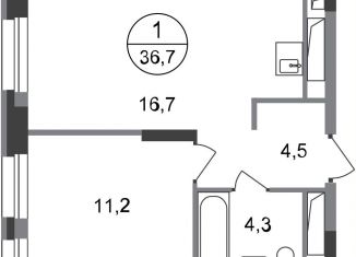 Продажа 1-ком. квартиры, 36.7 м2, Москва