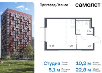 Продается квартира студия, 22.8 м2, Московская область, микрорайон Пригород Лесное, к18