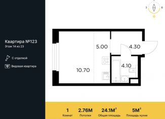 Квартира на продажу студия, 24.1 м2, Мытищи