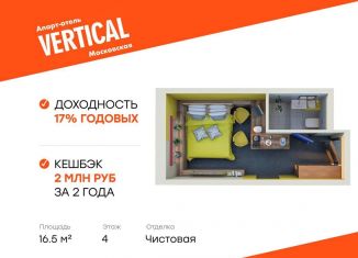 Продается квартира студия, 16.5 м2, Санкт-Петербург, метро Московская, улица Орджоникидзе, 44А