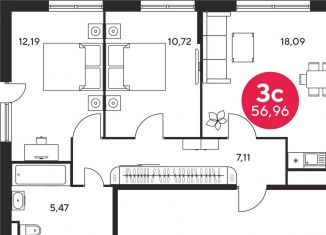 Продам 2-комнатную квартиру, 57 м2, Ростов-на-Дону