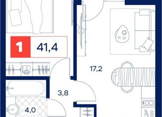 Продажа 1-комнатной квартиры, 41.4 м2, Тюмень, Пышминская улица, 216А