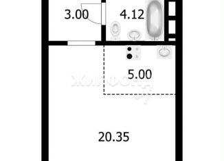 Продаю квартиру студию, 32.4 м2, Новосибирская область, улица Александра Чистякова, 2/2