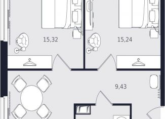 Продажа двухкомнатной квартиры, 58.4 м2, Санкт-Петербург, метро Купчино, Витебский проспект, 99к1