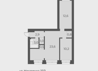 Продаю 2-комнатную квартиру, 54.6 м2, Новосибирск, улица Макаренко, 27/3