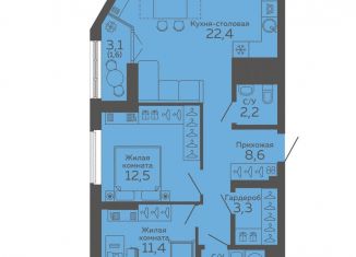 Продается 2-комнатная квартира, 66 м2, Екатеринбург, метро Геологическая, улица 8 Марта, 204Г